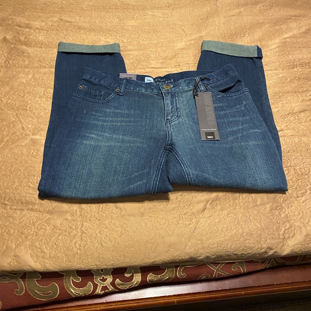 Mossimo Supply Co. Dark Blue Straight Jeans